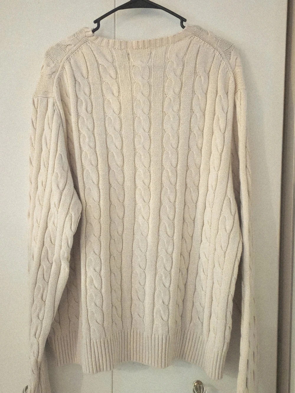 Polo by Ralph Lauren Cable-Knit Crewneck Sweater in Cream